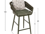 ΣΚΑΜΠΟ ΑΛΟΥΜΙΝΙΟΥ CAMDEN HM6142.09 ΜΑΞΙΛΑΡΙ ΜΕ PRINT-DARK OLIVE 56x60x108Υεκ.
