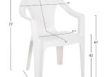 ΠΟΛΥΘΡΟΝΑ ΠΟΛΥΠΡΟΠΥΛΕΝΙΟΥ TUVANA HM6145.13 ΛΕΥΚΗ 57x59,5x77Υ εκ.