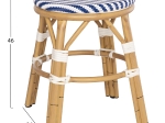 ΣΚΑΜΠΟ ΑΛΟΥΜΙΝΙΟΥ CHINO HM6285.05 BAMBOO LOOK-TEXTILENE ΛΕΥΚΟ-ΜΠΛΕ Φ36x46Υεκ.