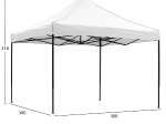 ΚΙΟΣΚΙ/GAZEBO MATTHEW HM6310 ΠΤΥΣΣΟΜΕΝΟ-ΣΚΕΛΕΤΟΣ ΜΕΤΑΛ.ΜΑΥΡΟΣ-ΛΕΥΚΟ ΥΦΑΣΜΑ 3x3x3,10Yμ