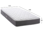 ΣΤΡΩΜΑ DREAMTOPIA ΣΕΙΡΑ LULLABY ALOE VERA HM655.110 BONNELL SPRING 110x190x20Y εκ.