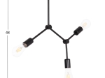 ΦΩΤΙΣΤΙΚΟ ΟΡΟΦΗΣ 3-ΦΩΤΟ LIGHTY HM7404.11 ΜΕΤΑΛΛΟ ΣΕ ΜΑΥΡΟ 52x5x48Υεκ.