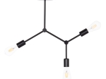 ΦΩΤΙΣΤΙΚΟ ΟΡΟΦΗΣ 3-ΦΩΤΟ LIGHTY HM7404.11 ΜΕΤΑΛΛΟ ΣΕ ΜΑΥΡΟ 52x5x48Υεκ.
