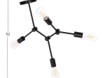 ΦΩΤΙΣΤΙΚΟ ΟΡΟΦΗΣ 4-ΦΩΤΟ LIGHTY HM7405.11 ΜΕΤΑΛΛΟ ΣΕ ΜΑΥΡΟ 57x5x52Υεκ.