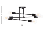 ΦΩΤΙΣΤΙΚΟ ΟΡΟΦΗΣ ΠΟΛΥΦΩΤΟ LIGHTY HM7427.11 ΜΕΤΑΛΛΟ ΣΕ ΜΑΥΡΟ 51x51x23Υεκ.