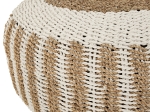 ΠΟΥΦ ΣΚΑΜΠΟ SARONI HM7851.01 SEAGRASS ΣΕ ΦΥΣΙΚΟ-ΛΕΥΚΟ ΧΡΩΜΑ Φ60x35Yεκ.