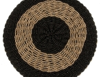 ΠΟΥΦ ΣΚΑΜΠΟ SARONI HM7851.02 SEAGRASS ΣΕ ΦΥΣΙΚΟ-ΜΑΥΡΟ ΧΡΩΜΑ Φ60x35Yεκ.