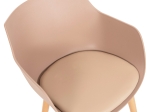 ΚΑΡΕΚΛΑ ΤΡΑΠΕΖΑΡΙΑΣ LUCIE HM8242.11 CAPUCCINO PP-ΜΕΤΑΛ. ΠΟΔΙΑ ΟΨΗ ΞΥΛΟΥ 56x55,5x80Υεκ