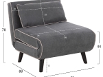 ΠΟΛΥΘΡΟΝΑ ΚΡΕΒΑΤΙ BRAXTON HM8425.10 ΣΚΟΥΡΟ ΓΚΡΙ ΥΦΑΣΜΑ 78x88x78Υεκ.