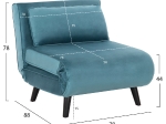 ΠΟΛΥΘΡΟΝΑ ΚΡΕΒΑΤΙ BRAXTON HM8425.25 ΒΕΛΟΥΔΟ ΣΕ ΧΡΩΜΑ ΜΕΝΤΑ 78x88x78Υεκ.