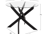 ΣΕΤ ΤΡΑΠΕΖΑΡΙΑΣ 5 ΤΜΧ HM11095.01 ΤΡΑΠΕΖΙ Φ90X74Υεκ. & 4 ΚΑΡΕΚΛΕΣ LEONARDO ΓΚΡΙ