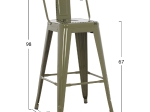ΣΚΑΜΠΟ ΜΠΑΡ ΜΕΣΑΙΟΥ ΥΨΟΥΣ ΜΕΤΑΛΛΙΚΟ MELITA-PRO HM8574.43 DARK OLIVE GREEN 43x43x88Υεκ.
