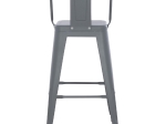 ΣΚΑΜΠΟ ΜΠΑΡ ΜΕΣΑΙΟΥ ΥΨΟΥΣ ΜΕΤΑΛΛΙΚΟ MELITA-PRO HM8574.50 ΓΚΡΙ 43x43x88Υεκ.