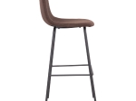 ΣΚΑΜΠΟ ΜΠΑΡ VINCENT HM8579.23 ΚΑΦΕ ΥΦΑΣΜΑ-ΜΑΥΡΟΣ ΜΕΤΑΛΛΙΚΟΣ ΣΚΕΛΕΤΟΣ 47x46x104Υεκ.