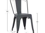 ΚΑΡΕΚΛΑ ΜΕΤΑΛΛΙΚΗ MELITA-PRO HM8641.50 ΓΚΡΙ 44x47x84.5Υεκ.