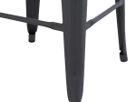ΣΚΑΜΠΟ BAR ΜΕΤΑΛΛΙΚΟ MELITA ΣΕ ΓΚΡΙ HM8642.10 43x43x78εκ.