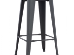 ΣΚΑΜΠΟ BAR ΜΕΤΑΛΛΙΚΟ MELITA ΣΕ ΓΚΡΙ HM8642.10 43x43x78εκ.