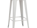 ΣΚΑΜΠΟ ΜΠΑΡ ΜΕΤΑΛΛΙΚΟ MELITA-PRO HM8642.41 ΣΕ ΛΕΥΚΟ ΜΑΤ 43x43x78Υεκ.