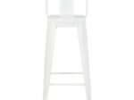 ΣΚΑΜΠΟ BAR ME ΠΛΑΤΗ ΜΕΤΑΛΛΙΚΟ MELITA-PRO HM8643.41 ΛΕΥΚΟ ΜΑΤ 42x42x100Υεκ.