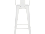 ΣΚΑΜΠΟ BAR ME ΠΛΑΤΗ ΜΕΤΑΛΛΙΚΟ MELITA-PRO HM8643.41 ΛΕΥΚΟ ΜΑΤ 42x42x100Υεκ.