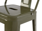 ΣΚΑΜΠΟ BAR ME ΠΛΑΤΗ ΜΕΤΑΛΛΙΚΟ MELITA-PRO HM8643.43 DARK OLIVE GREEN 42x42x100Υεκ.