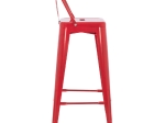 ΣΚΑΜΠΟ BAR ME ΠΛΑΤΗ ΜΕΤΑΛΛΙΚΟ MELITA-PRO HM8643.44 ΚΟΚΚΙΝΟ 42x42x100Υεκ.