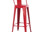 ΣΚΑΜΠΟ BAR ME ΠΛΑΤΗ ΜΕΤΑΛΛΙΚΟ MELITA-PRO HM8643.44 ΚΟΚΚΙΝΟ 42x42x100Υεκ.