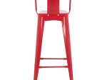 ΣΚΑΜΠΟ BAR ME ΠΛΑΤΗ ΜΕΤΑΛΛΙΚΟ MELITA-PRO HM8643.44 ΚΟΚΚΙΝΟ 42x42x100Υεκ.
