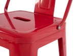 ΣΚΑΜΠΟ BAR ME ΠΛΑΤΗ ΜΕΤΑΛΛΙΚΟ MELITA-PRO HM8643.44 ΚΟΚΚΙΝΟ 42x42x100Υεκ.