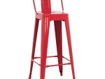ΣΚΑΜΠΟ BAR ME ΠΛΑΤΗ ΜΕΤΑΛΛΙΚΟ MELITA-PRO HM8643.44 ΚΟΚΚΙΝΟ 42x42x100Υεκ.