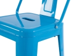 ΣΚΑΜΠΟ BAR-PRO ME ΠΛΑΤΗ ΜΕΤΑΛΛΙΚΟ MELITA HM8643.48 ΜΠΛΕ 42x42x100Υεκ.