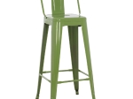 ΣΚΑΜΠΟ BAR ME ΠΛΑΤΗ ΜΕΤΑΛΛΙΚΟ MELITA-PRO HM8643.53 LIGHT OLIVE GREEN 42x42x100Υεκ.