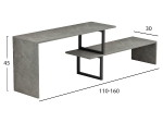 ΕΠΙΠΛΟ ΤΗΛΕΟΡΑΣΗΣ ΕΠΕΚΤ. BRIGGITE HM8892.11 ΜΕΛΑΜΙΝΗ GREY STONE TEXTURE 160x30x45Υεκ.