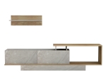 ΣΥΝΘΕΤΟ ΤΗΛΕΟΡΑΣΗΣ GARCELLE HM8904.14 ΜΕΛΑΜΙΝΗ ΦΥΣΙΚΟ-STONE TEXTURE 180x29,6x45Υεκ