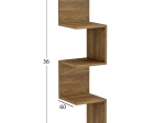ΕΠΙΤΟΙΧΙΑ ΓΩΝΙΑΚΗ ΡΑΦΙΕΡΑ ILLUSION HM8935.11 ΜΕΛΑΜΙΝΗ ΣΕ ΣΚΟΥΡΟ ΦΥΣΙΚΟ 25x25x105,4Υεκ.
