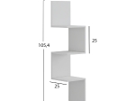 ΕΠΙΤΟΙΧΙΑ ΓΩΝΙΑΚΗ ΡΑΦΙΕΡΑ ILLUSION HM8935.12 ΜΕΛΑΜΙΝΗ ΣΕ ΛΕΥΚΟ 25x25x105,4Υεκ.