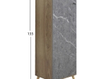 ΠΑΠΟΥΤΣΟΘΗΚΗ-ΝΤΟΥΛΑΠΙ ALVARO HM8954.12 ΜΕΛΑΜΙΝΗ SONAMA-STONE TEXTURE 50Χ38Χ135Yεκ.