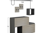ΕΠΙΠΛΟ ΕΙΣΟΔΟΥ CERB HM8957.11 ΜΕΛΑΜΙΝΗ ΣΕ SONAMA-ΓΚΡΙ 120x20x72Υ εκ.