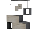 ΕΠΙΠΛΟ ΕΙΣΟΔΟΥ CERB HM8957.11 ΜΕΛΑΜΙΝΗ ΣΕ SONAMA-ΓΚΡΙ 120x20x72Υ εκ.