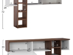 ΣΥΝΘΕΣΗ ΤΗΛΕΟΡΑΣΗΣ BROCK ΚΑΡΥΔΙ ΛΕΥΚΟ HM9143 140x30x33 εκ.