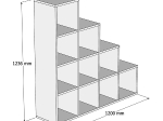 ΒΙΒΛΙΟΘΗΚΗ ΜΕΛΑΜΙΝΗΣ SCALE ΛΕΥΚΟ 120x30x123,6Υεκ.HM9238.11