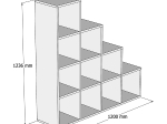 ΒΙΒΛΙΟΘΗΚΗ ΜΕΛΑΜΙΝΗΣ SCALE SONΟMA 120x30x123,6Υεκ.HM9238.12