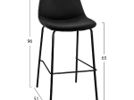 ΣΚΑΜΠΟ VINCENT HM9298.14 ΜΕΣΑΙΟΥ ΥΨΟΥΣ ΜΑΥΡΟ ΜΕ ΜΕΤΑΛΛΙΚΑ ΠΟΔΙΑ 47x51x96 εκ.