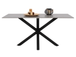 ΤΡΑΠΕΖΙ ΤΡΑΠΕΖΑΡΙΑΣ SYNTEC HM9308.03 SINTERED STONE ΓΚΡΙ ΜΕΤΑΛΛΙΚΑ ΠΟΔΙΑ 160x90x75Υεκ.