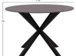 ΤΡΑΠΕΖΙ ΤΡΑΠΕΖΑΡΙΑΣ ΣΤΡΟΓΓΥΛΟ SYNTEC HM9309.01 SINTERED STONE ΜΑΥΡΟ ΜΕΤΑΛΛΙΚΑ ΠΟΔΙΑ Φ115x75Y εκ.