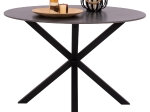 ΤΡΑΠΕΖΙ ΤΡΑΠΕΖΑΡΙΑΣ ΣΤΡΟΓΓΥΛΟ SYNTEC HM9309.01 SINTERED STONE ΜΑΥΡΟ ΜΕΤΑΛΛΙΚΑ ΠΟΔΙΑ Φ115x75Y εκ.