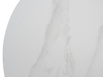 ΤΡΑΠΕΖΙ ΤΡΑΠΕΖΑΡΙΑΣ ΣΤΡΟΓΓΥΛΟ SYNTEC HM9309.02 SINTERED STONE ΛΕΥΚΟ ΜΕΤΑΛ.ΠΟΔΙΑ Φ115x75Y εκ.