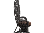 ΠΟΛΥΘΡΟΝΑ ROYAL PEACOCK HM9342.03 RATTAN ΜΑΥΡΟ-ΜΑΞΙΛΑΡΙ ΚΑΦΕ 114x72x150Yεκ.