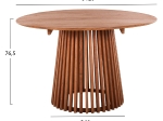 ΤΡΑΠΕΖΙ ΤΡΑΠΕΖΑΡΙΑΣ FRANTZ HM9388.11 ΜΑΣΙΦ MINDI ΞΥΛΟ ΣΕ ΦΥΣΙΚΟ Φ120X76,5Υεκ.