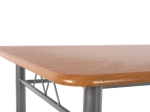 ΣΕΤ ΤΡΑΠΕΖΑΡΙΑΣ 5ΤΜΧ PEARY HM9416.12 ΜΕΤΑΛΛΟ ΑΣΗΜΙ-MDF ΣΟΝΑΜΑ 110x60x74Yεκ.